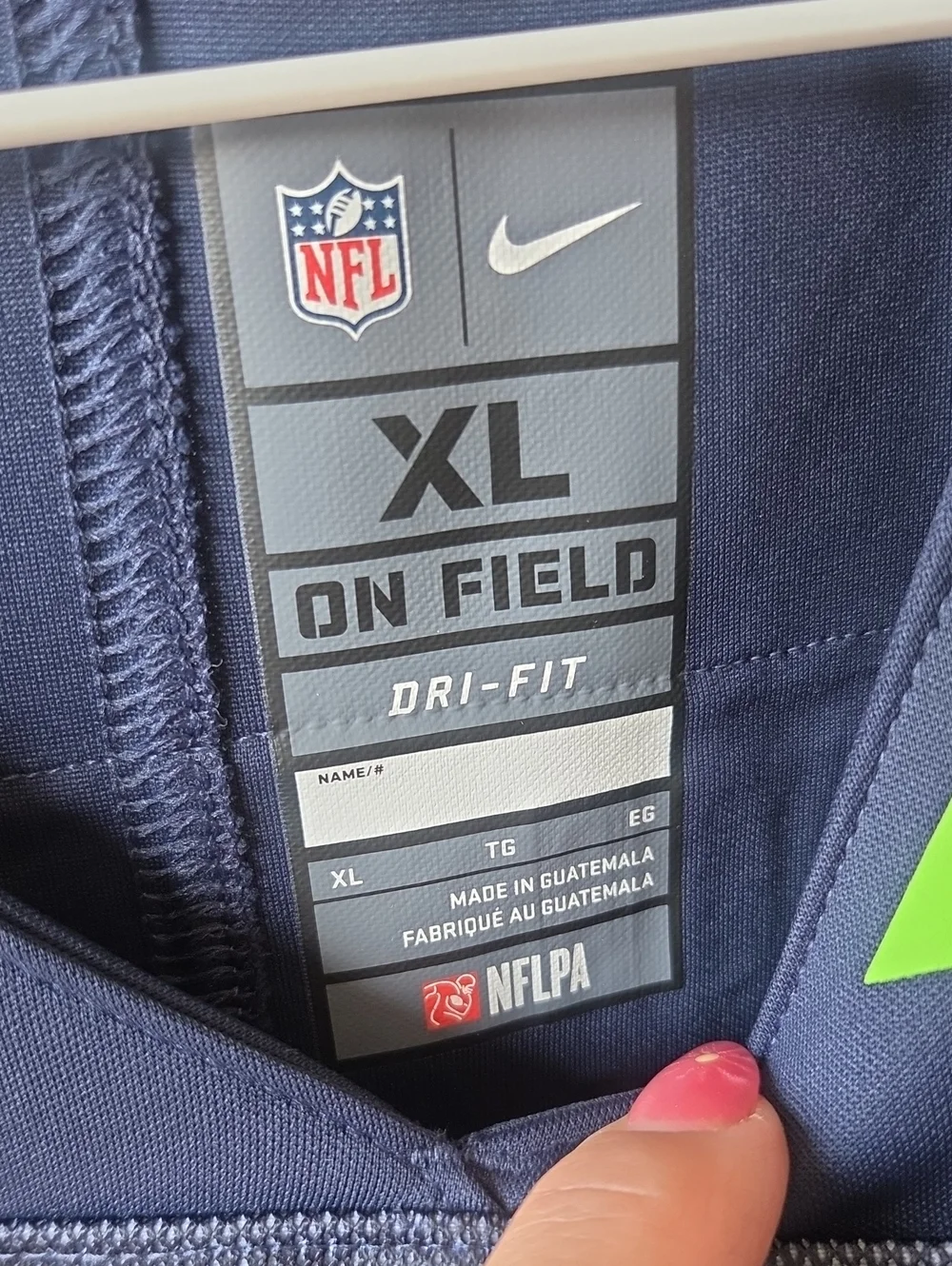 Seattle Seahawks Russell Wilson on field jersey Nike Men XL